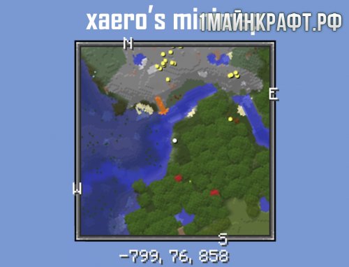 Мод Xaero’s Minimap для майнкрафт 1.8